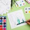 12-Piece Pre Drawn Canvas Painting Set – 8 x 8 Inch Pre Printed Canvases for Adults & Kids, Jungle, Sea, Christmas, and Landscape Themes, DIY Art Party Favor (Clear)